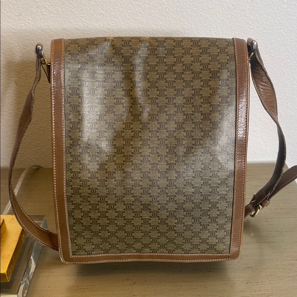Celine Brown Patterned Messenger Bag - Picture 2 of 13